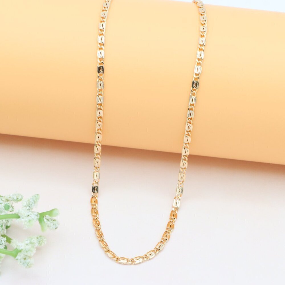 "Elegant Rose Gold Chain Necklace in Polished Minimalist Design, XPNL0270
